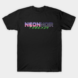 Neon Noir Threads Cyberpunk Aesthetics Neon Colors Logo T-Shirt